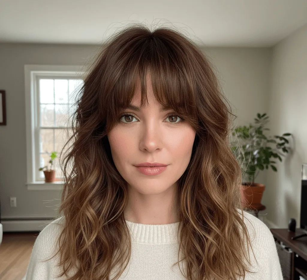 Textured Curtain Bangs