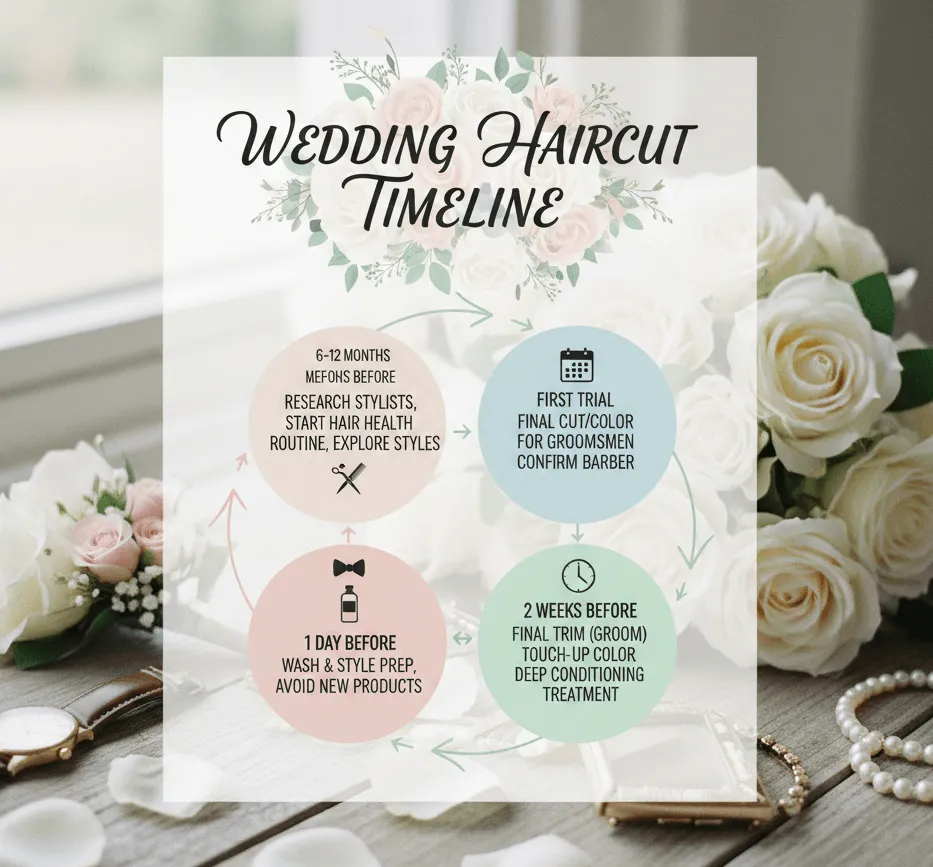 Wedding Haircut Timeline