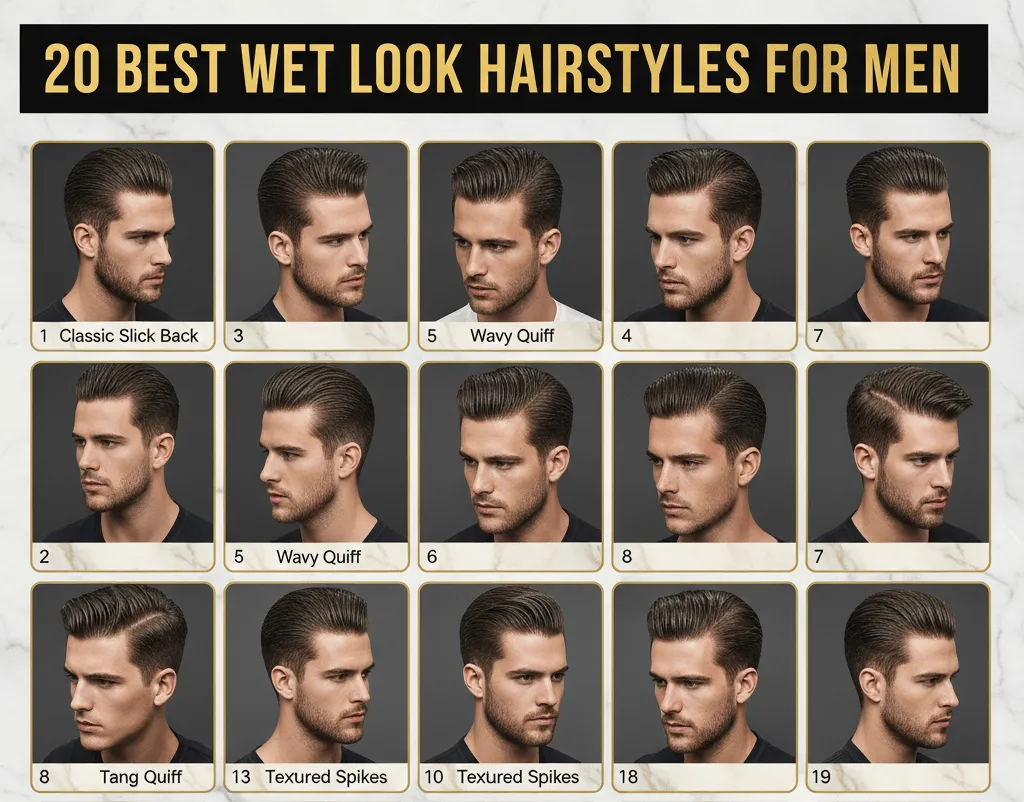20 Best Wet Look Hairstyles for Men