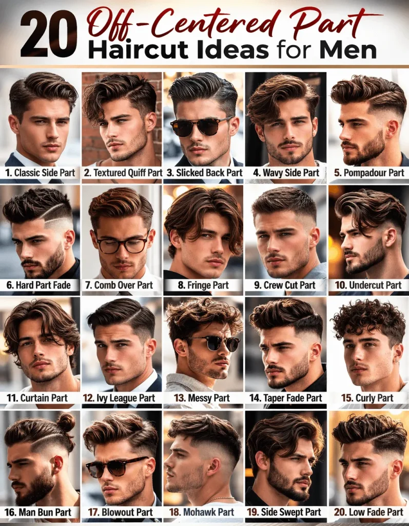 20 Off-Centered Part Haircut