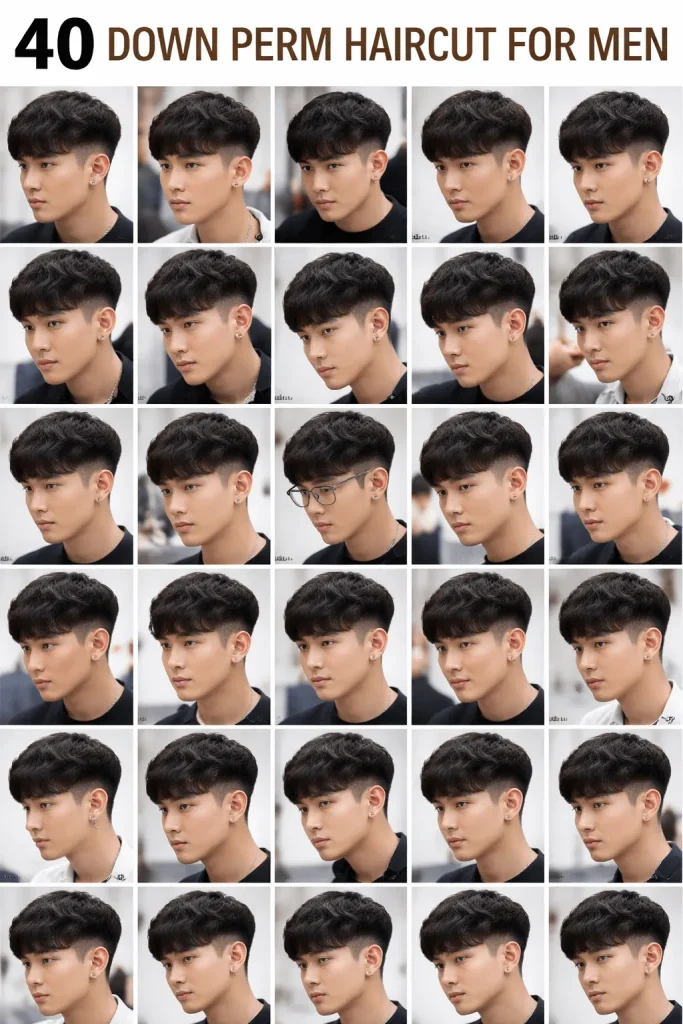 40 Down Perm Haircut for Men