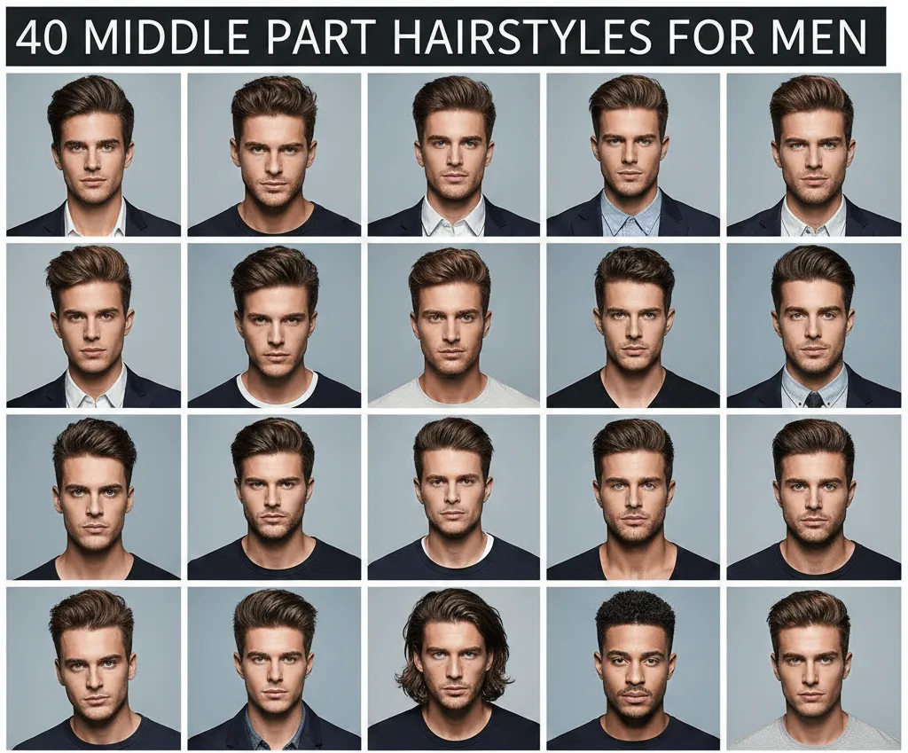 40 Middle Part Hairstyles for Men