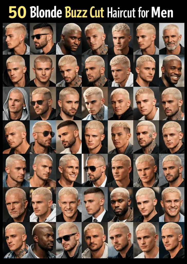 50 Blonde Buzz Cut Haircut for Men