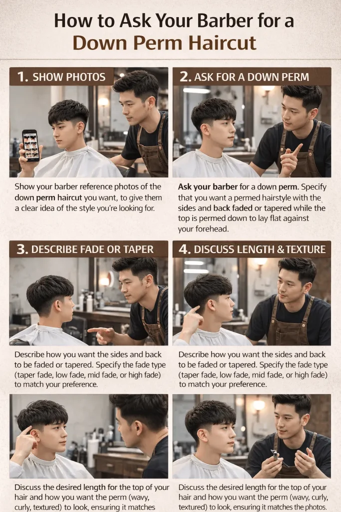 How to Ask Your Barber for a Down Perm Haircut