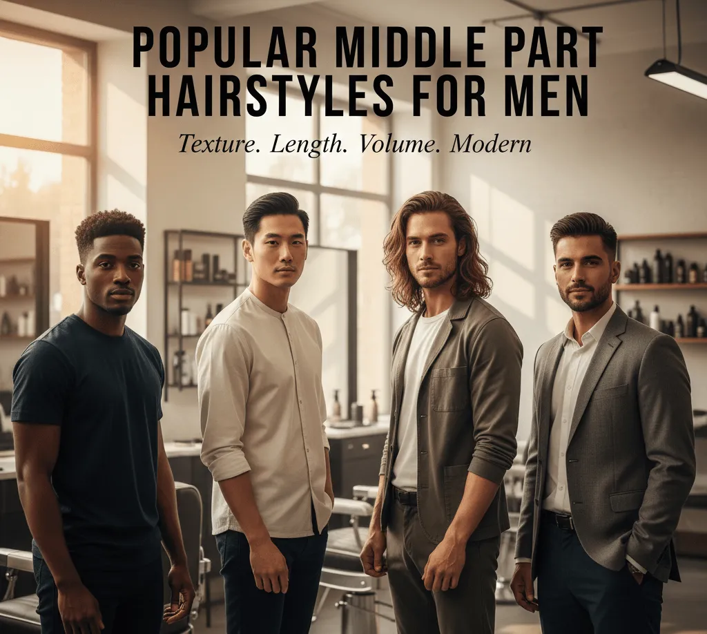 Middle Part Hairstyles for Men
