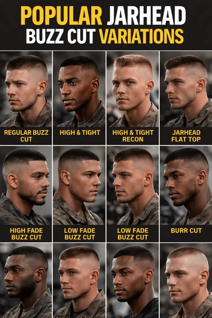 Popular Jarhead Buzz Cut Variations
