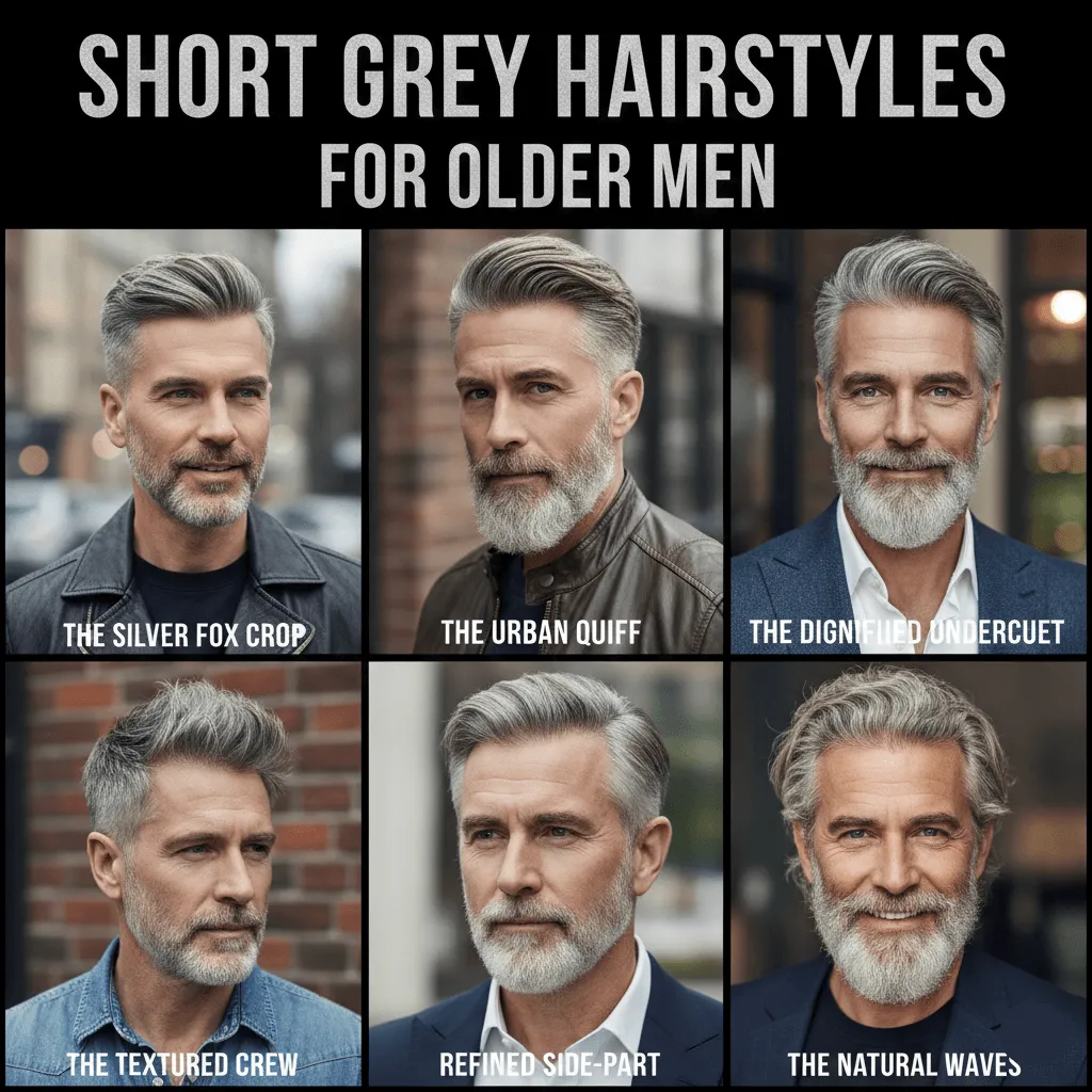 Short Grey Hairstyles for Older Men