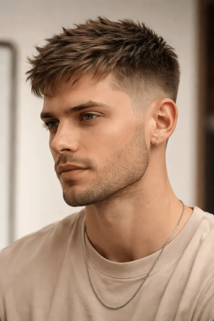 Short Textured Cut (baseball haircut)