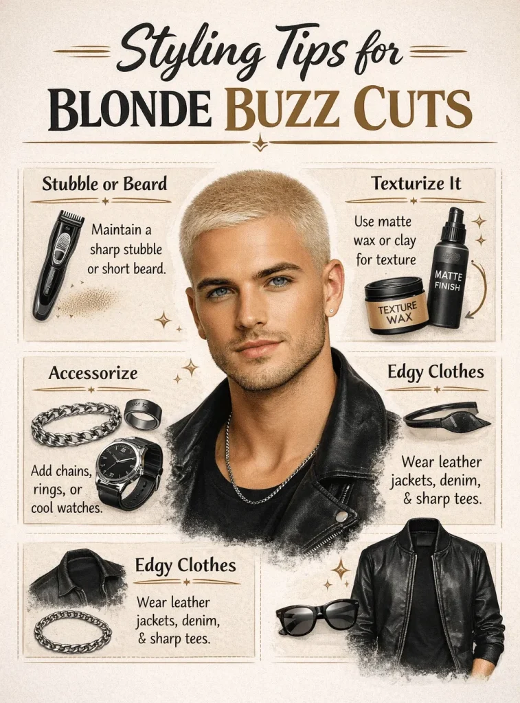 Styling Tips for Blonde Buzz Cuts