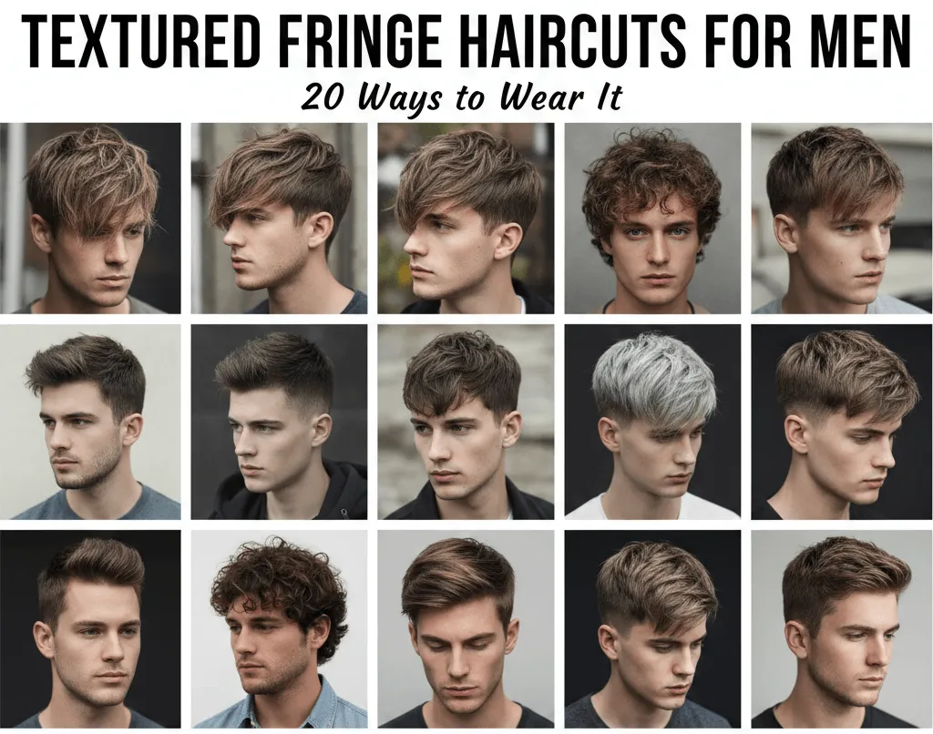 Textured Fringe Haircuts for Men