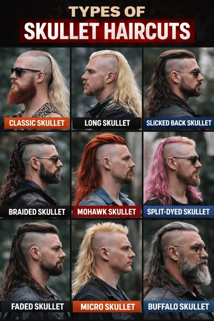 Types of Skullet Haircuts