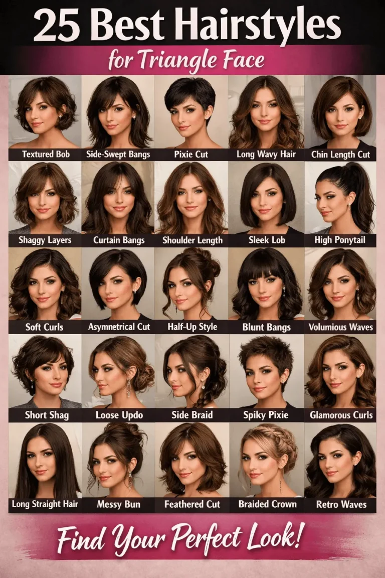 25 Best Hairstyles for Triangle Face