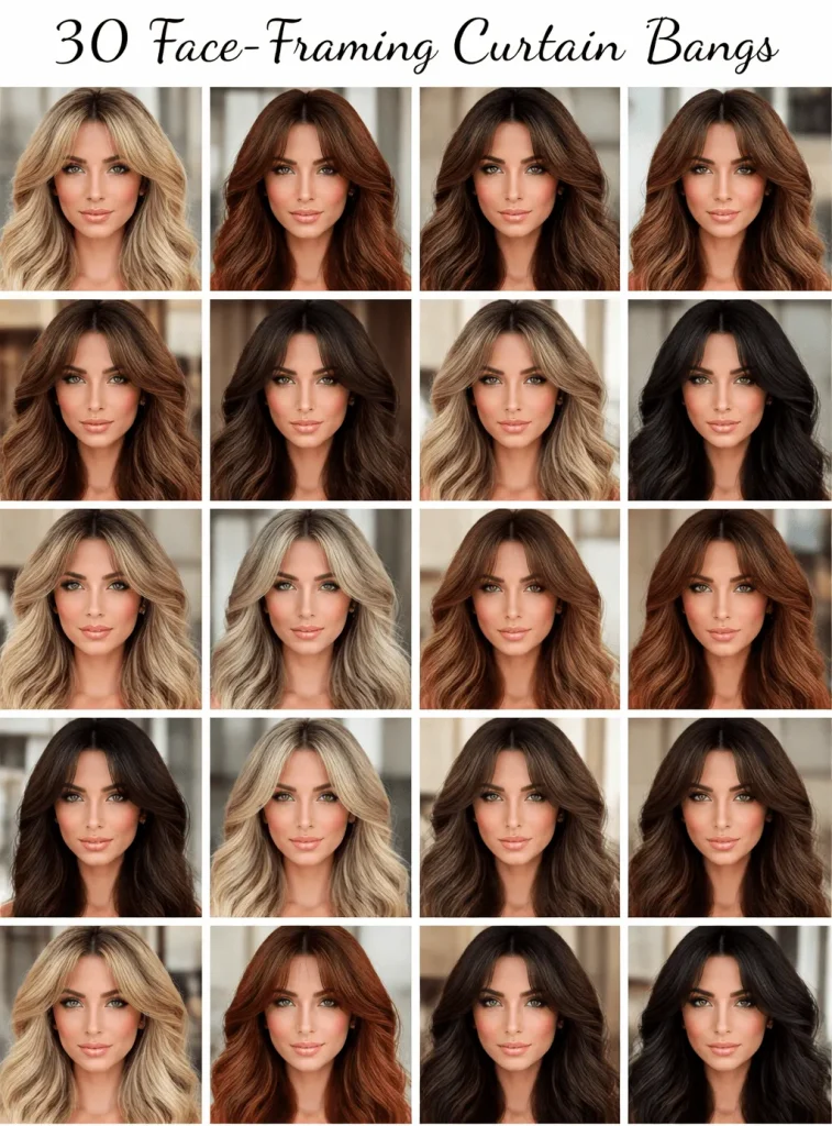30 Face-Framing Curtain Bangs
