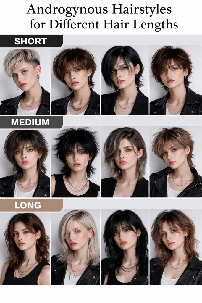 Androgynous Hairstyles for Different Hair Lengths