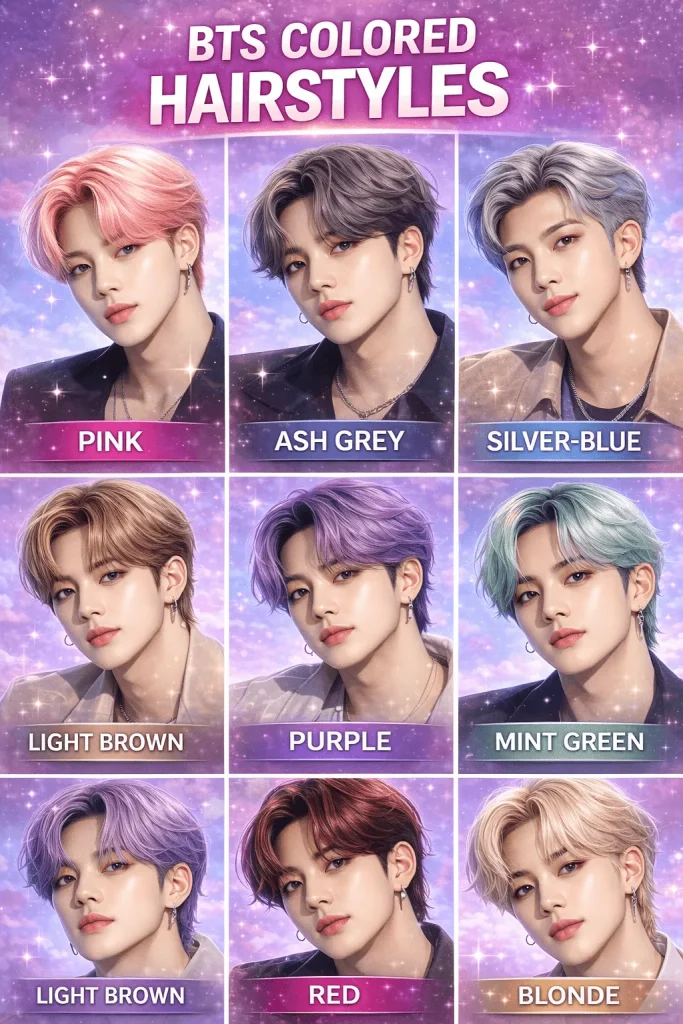 BTS Colored Hairstyles