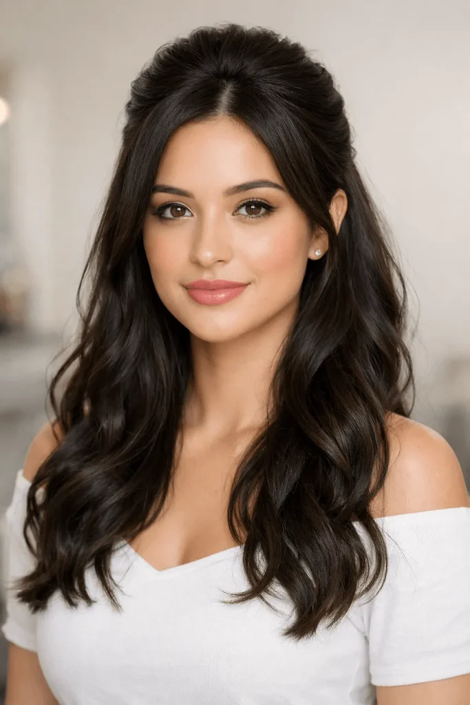 Classic Voluminous Half Up