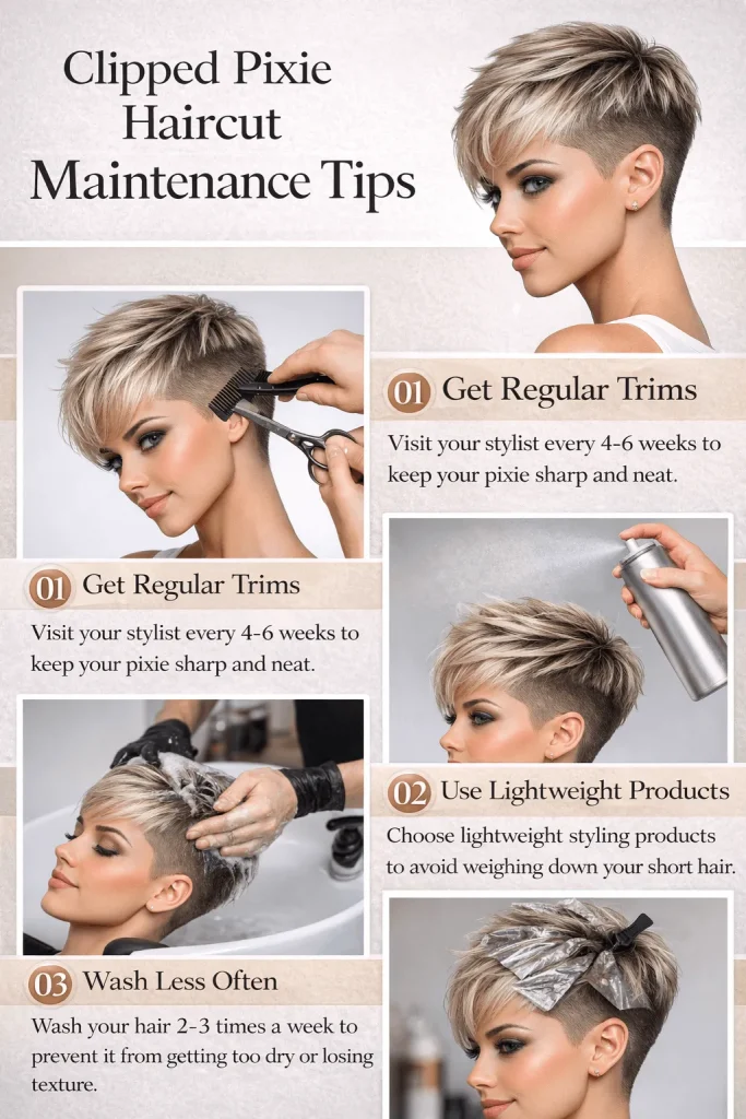 Clipped Pixie Haircut Maintenance Tips