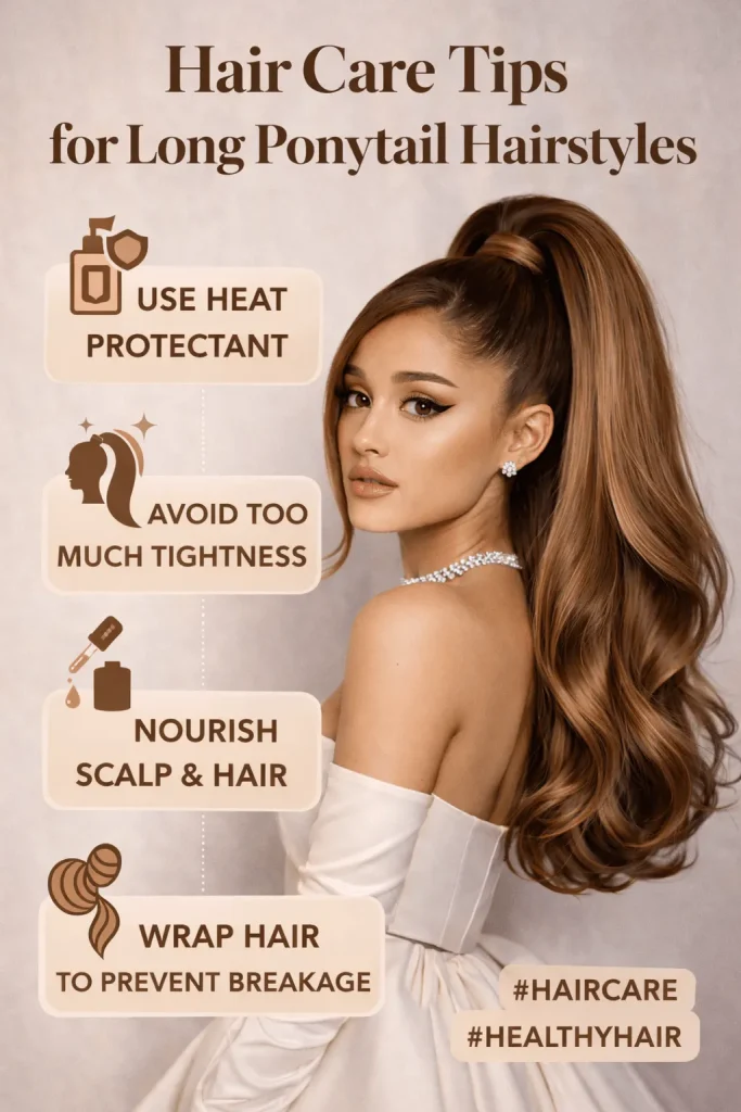 Hair Care Tips for Long Ponytail Hairstyles