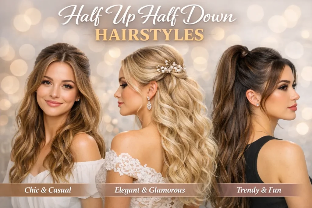 Half Up with Loose Curls