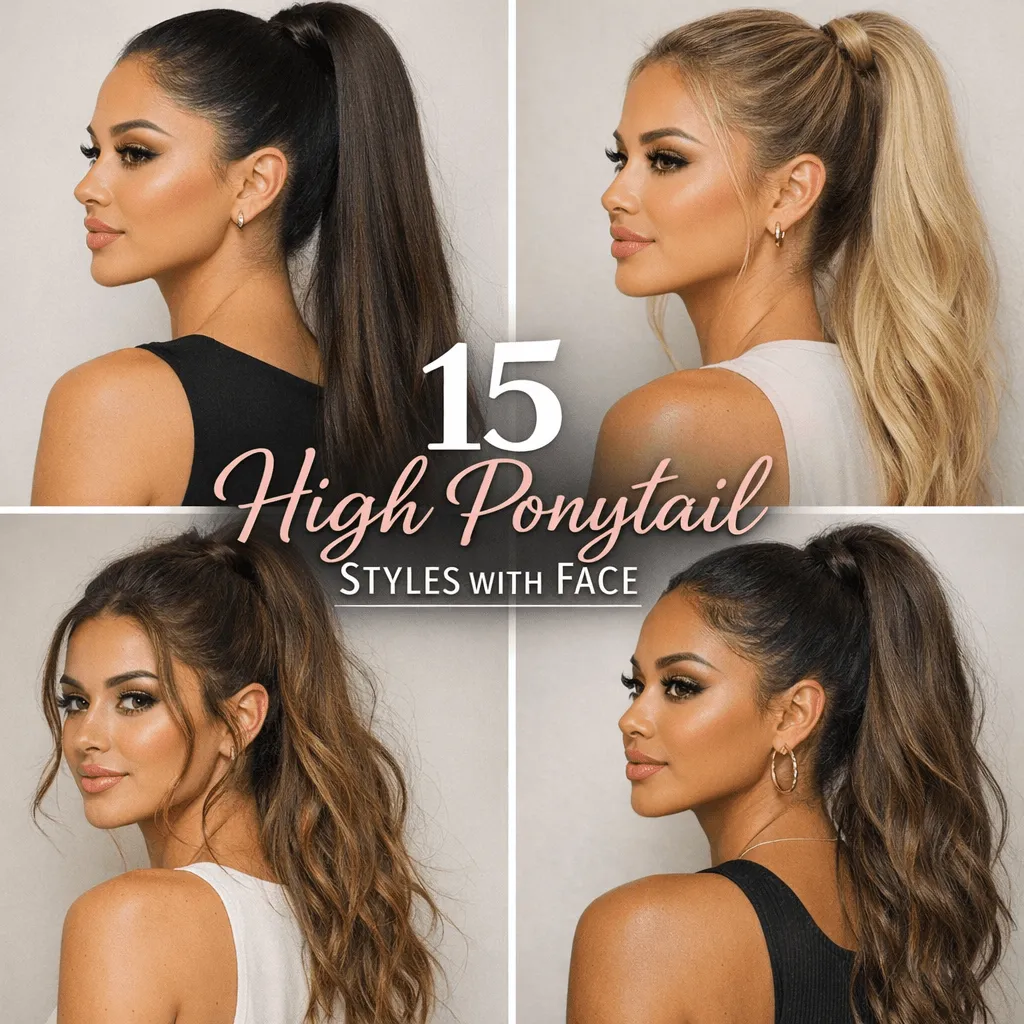 High Ponytail Styles with Face