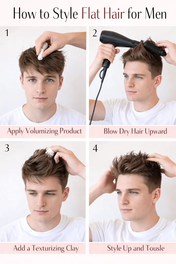How to Style Flat Hair for Men