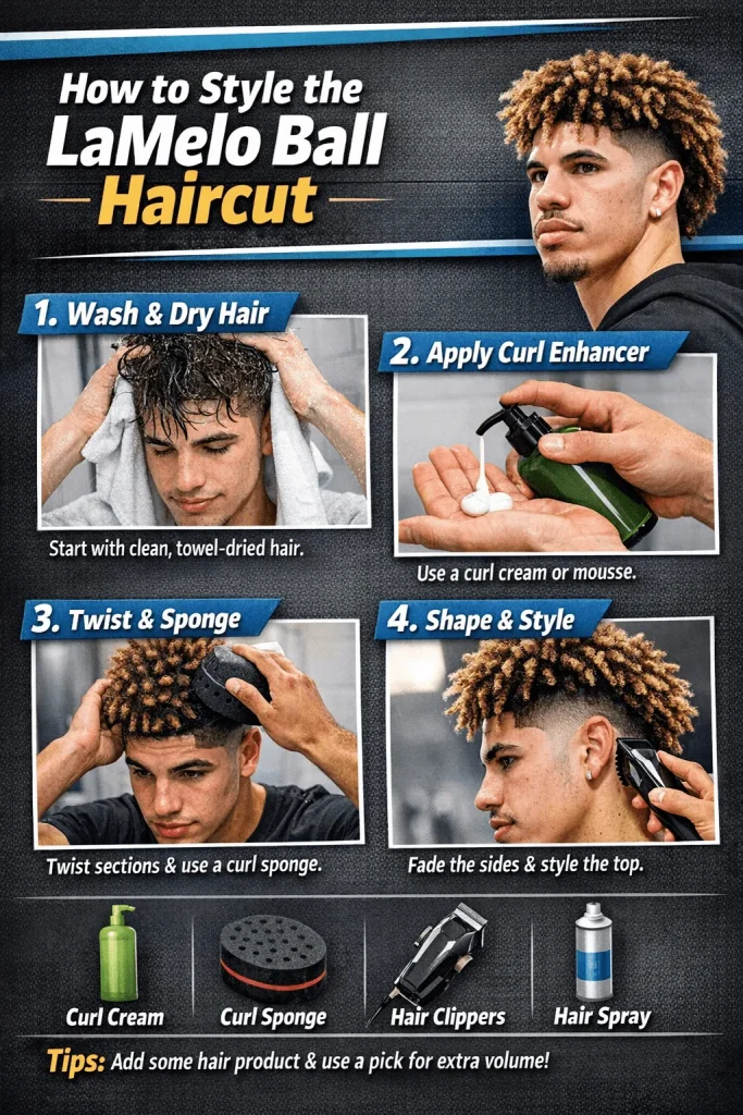 How to Style the LaMelo Ball Haircut