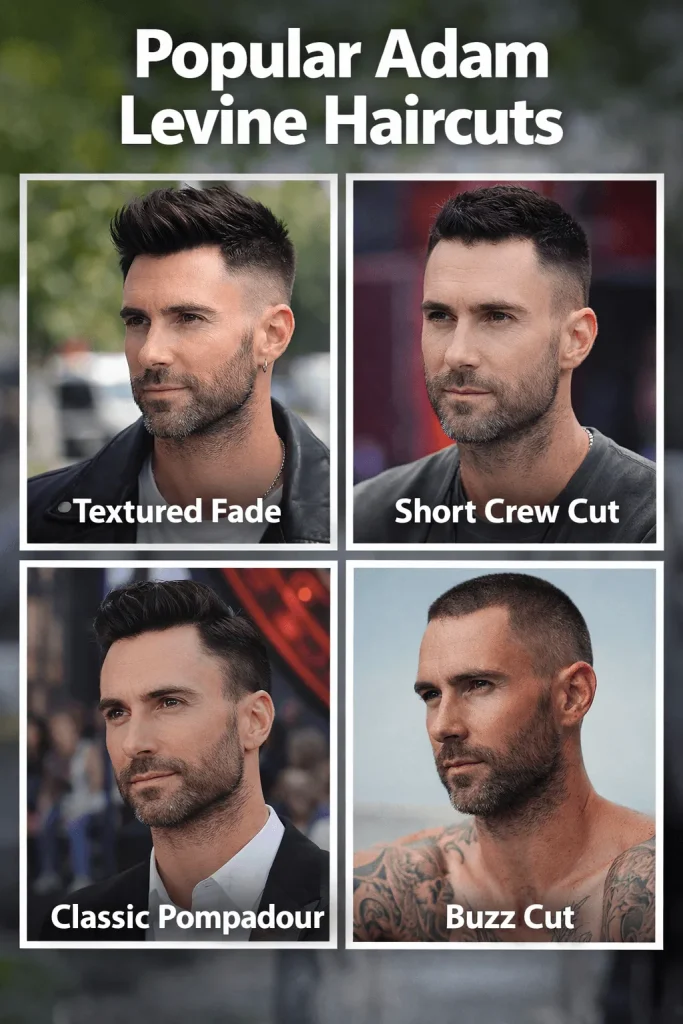 Popular Adam Levine Haircuts