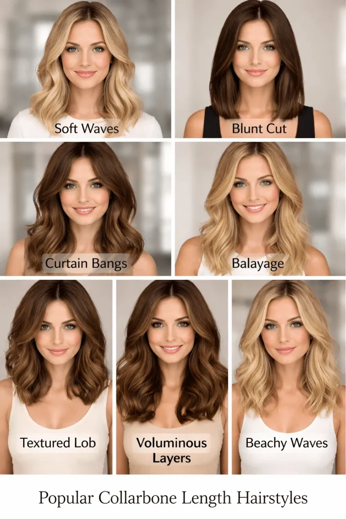 Popular Collarbone Length Hairstyles