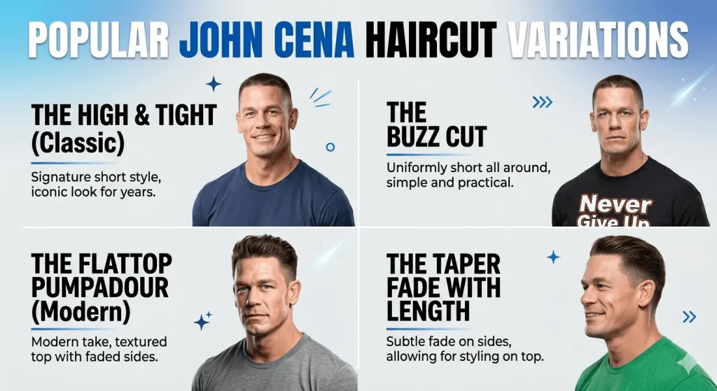 Popular John Cena Haircut Variations