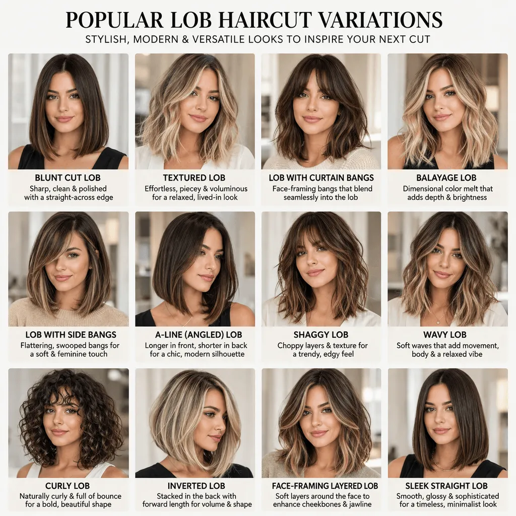 Popular Lob Haircut Variations