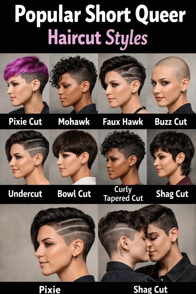 Popular Short Queer Haircut Styles