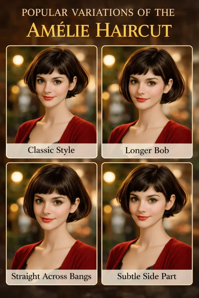 Popular Variations of the Amélie Haircut