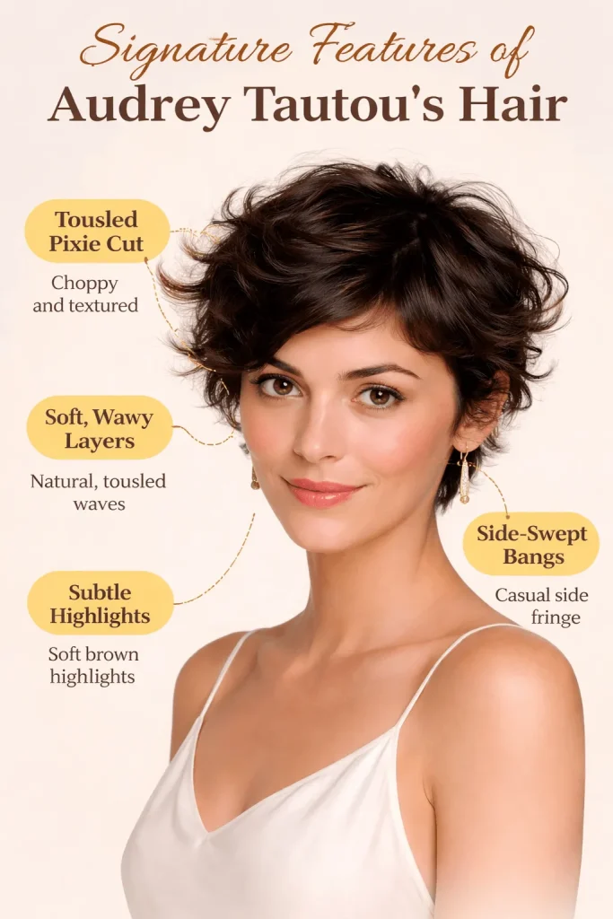 Signature Features of Audrey Tautou Hair