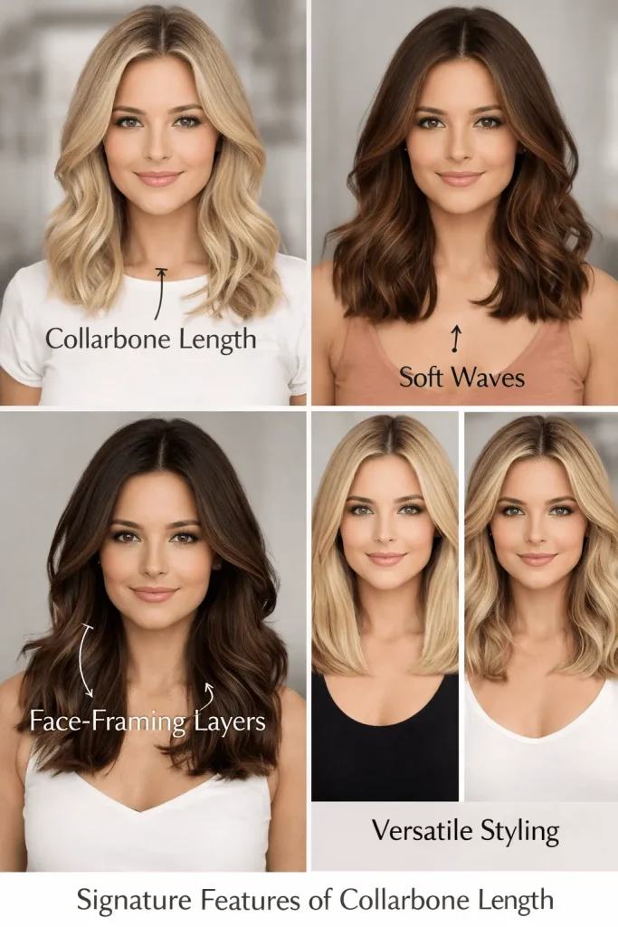 Signature Features of Collarbone Length Hair
