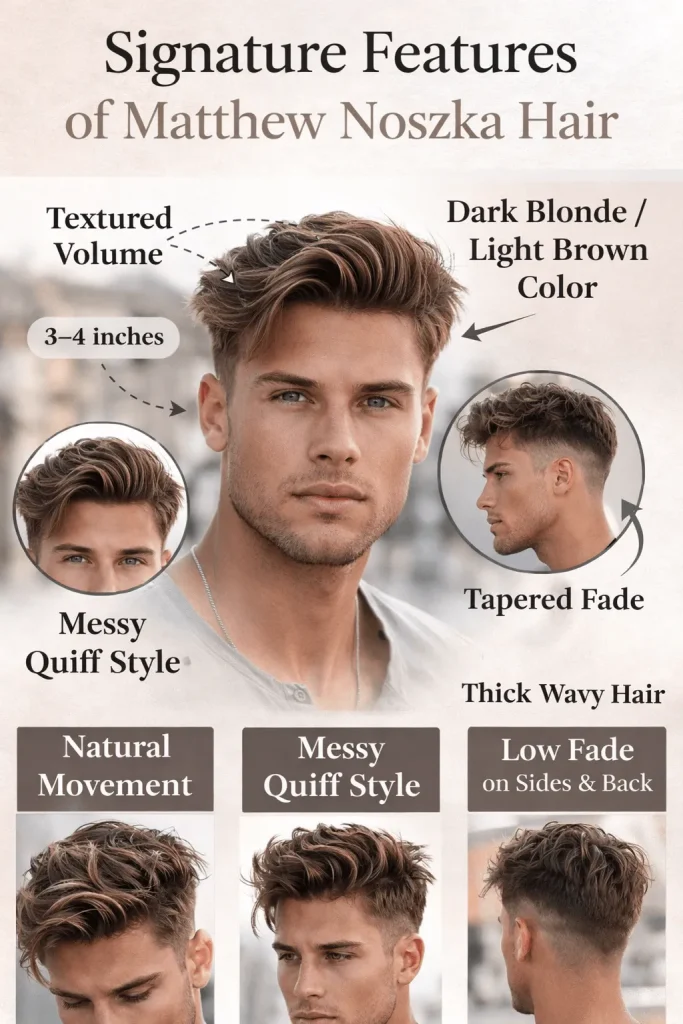 Signature Features of Matthew Noszka Hair