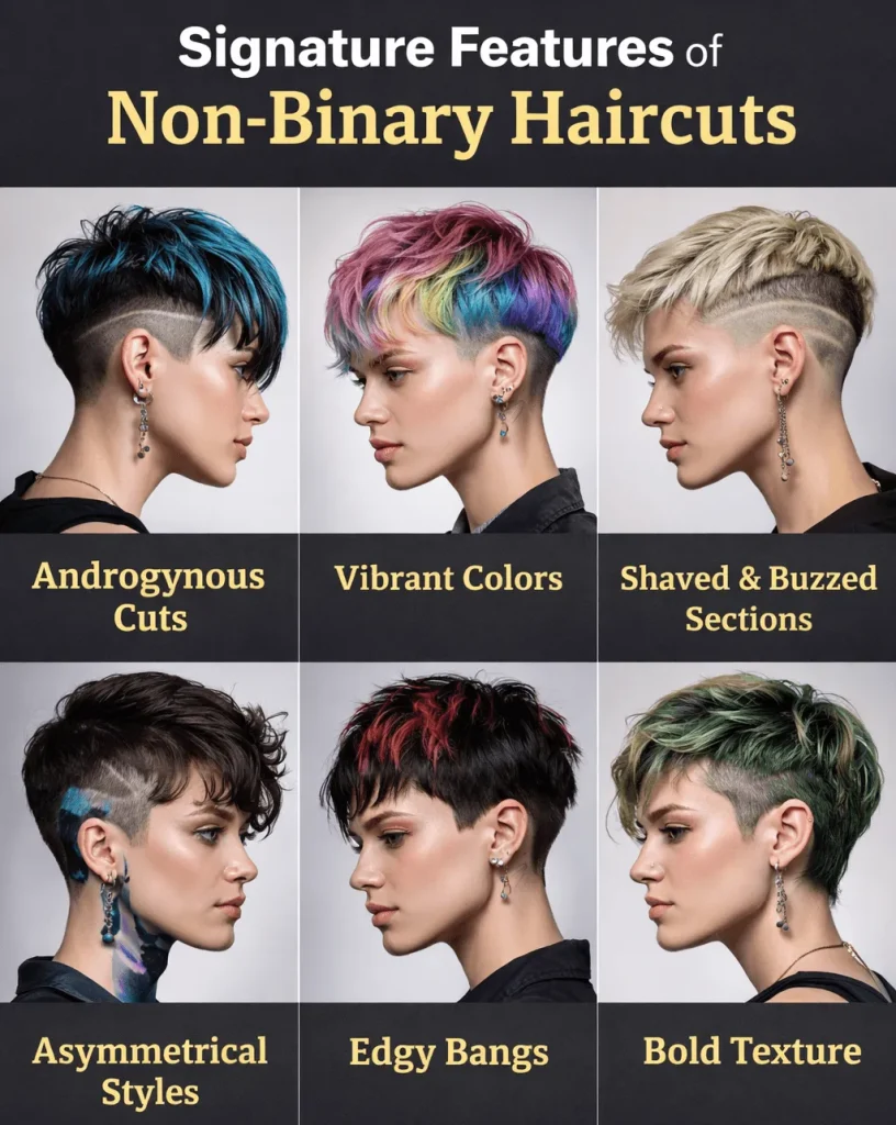 Signature Features of Non-Binary Haircuts