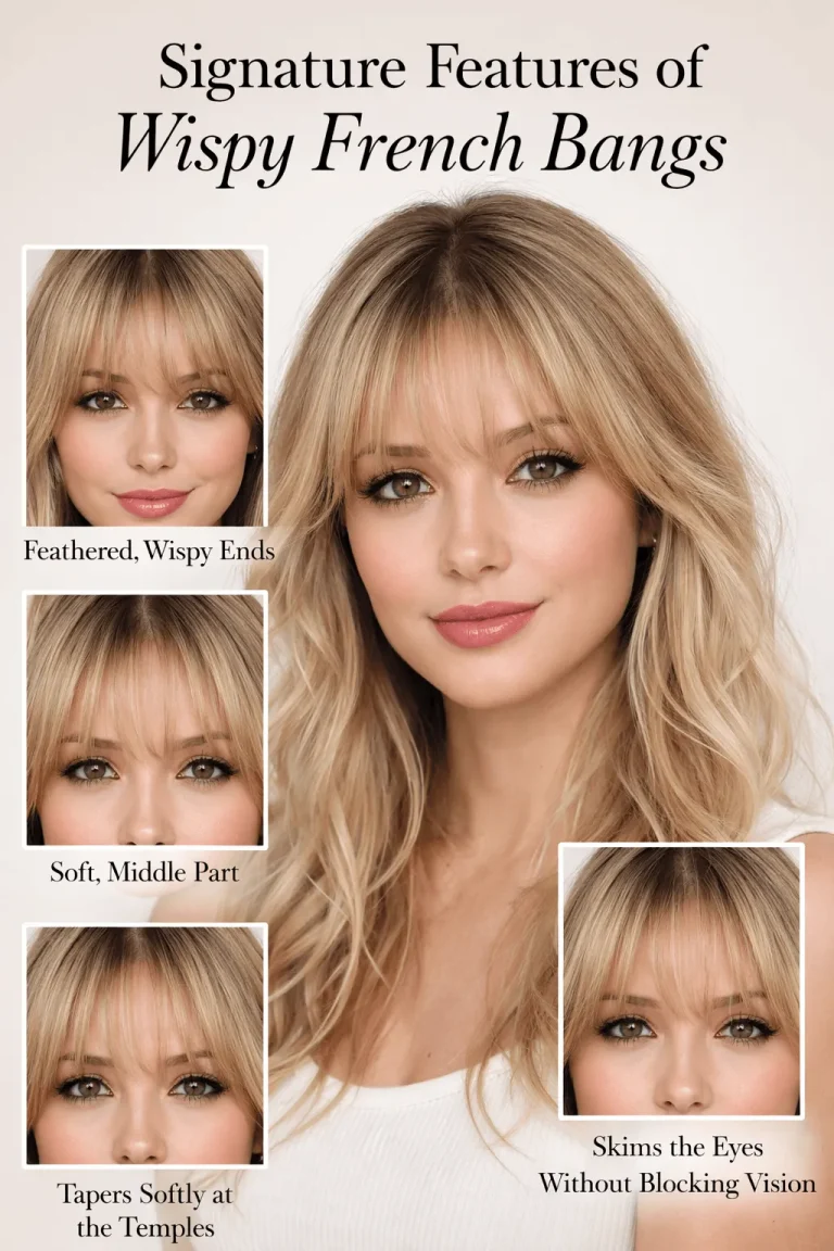 Signature Features of Wispy French Bangs