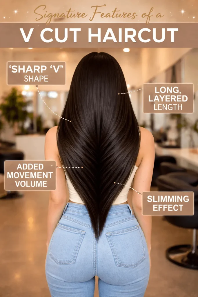 Signature Features of a V Cut Haircut