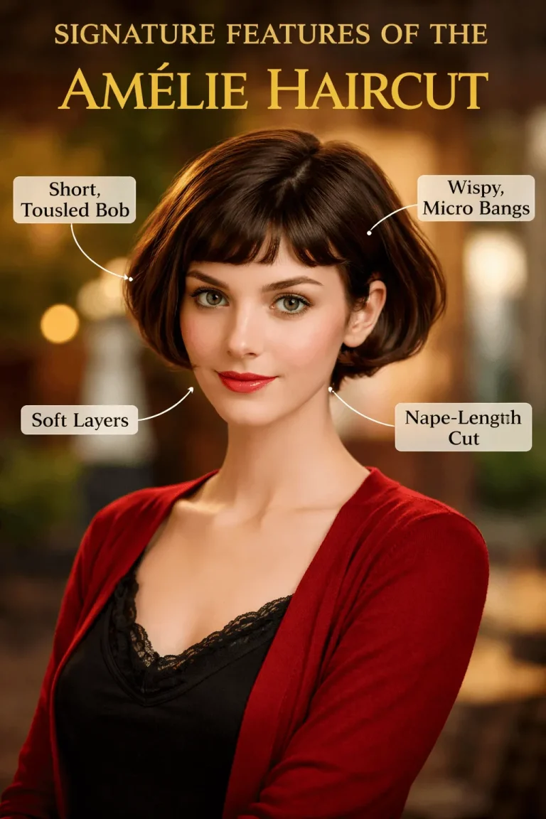 Signature Features of the Amélie Haircut