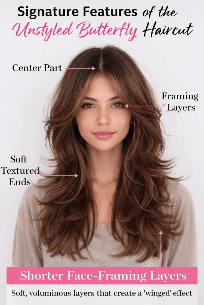 Signature Features of the Unstyled Butterfly Haircut