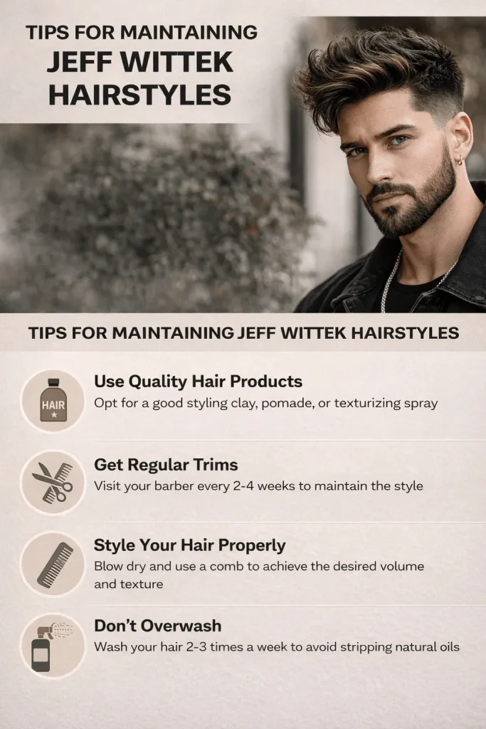 Tips for Maintaining Jeff Wittek Hairstyles