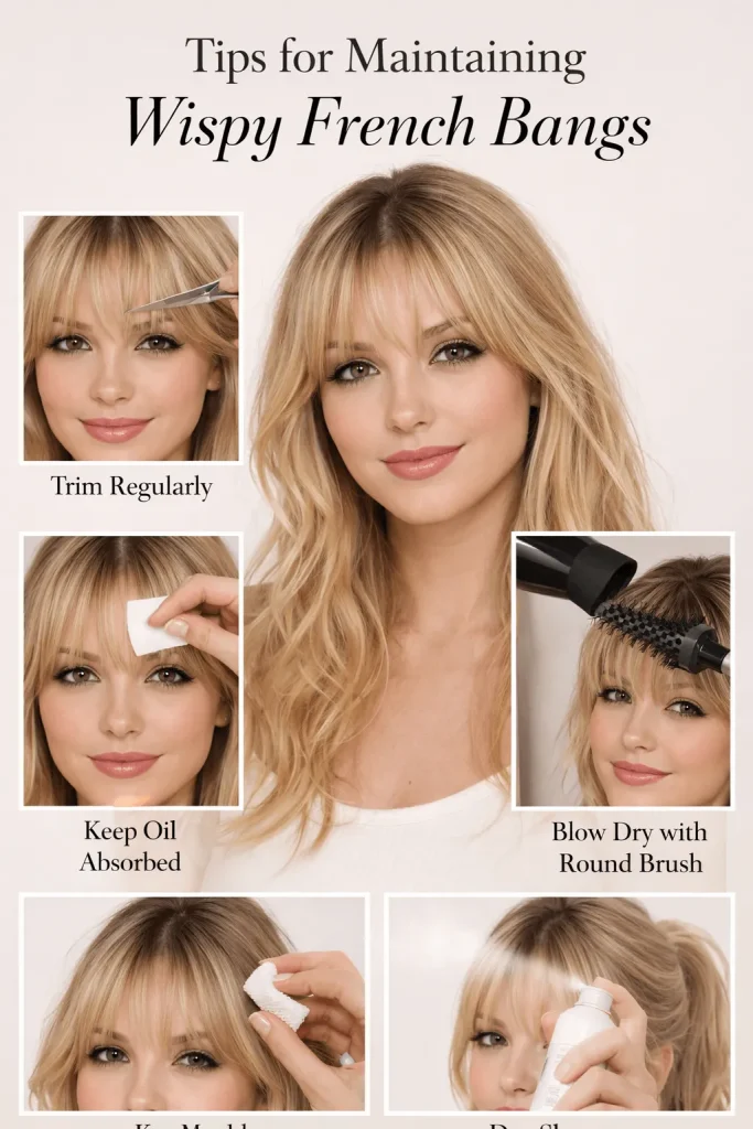 Tips for Maintaining Wispy French Bangs
