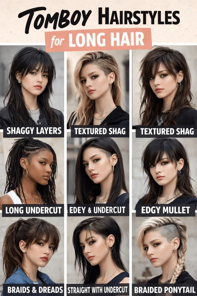 Tomboy Hairstyles for Long Hair