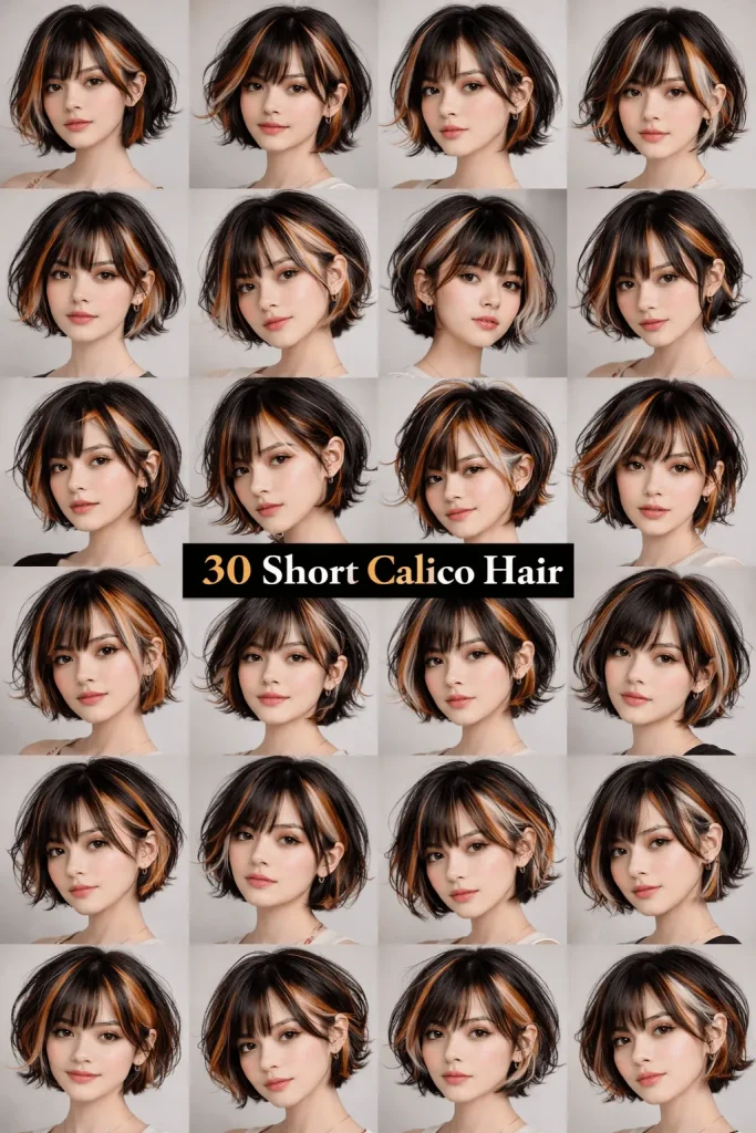 30 Short Calico Hair