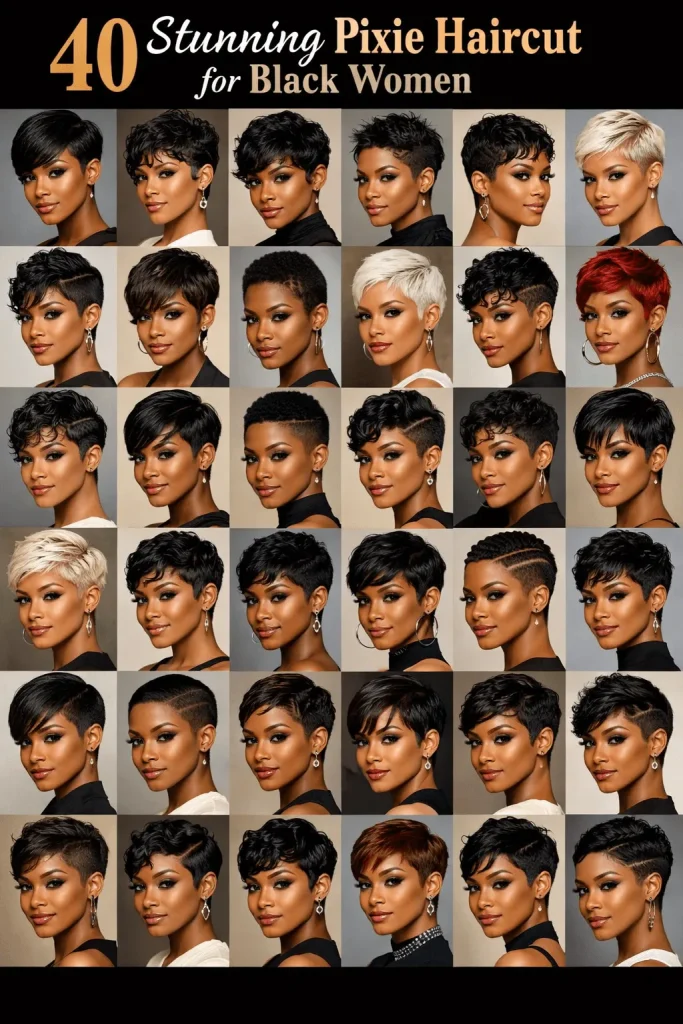 40 Stunning Pixie Haircut for Black Women