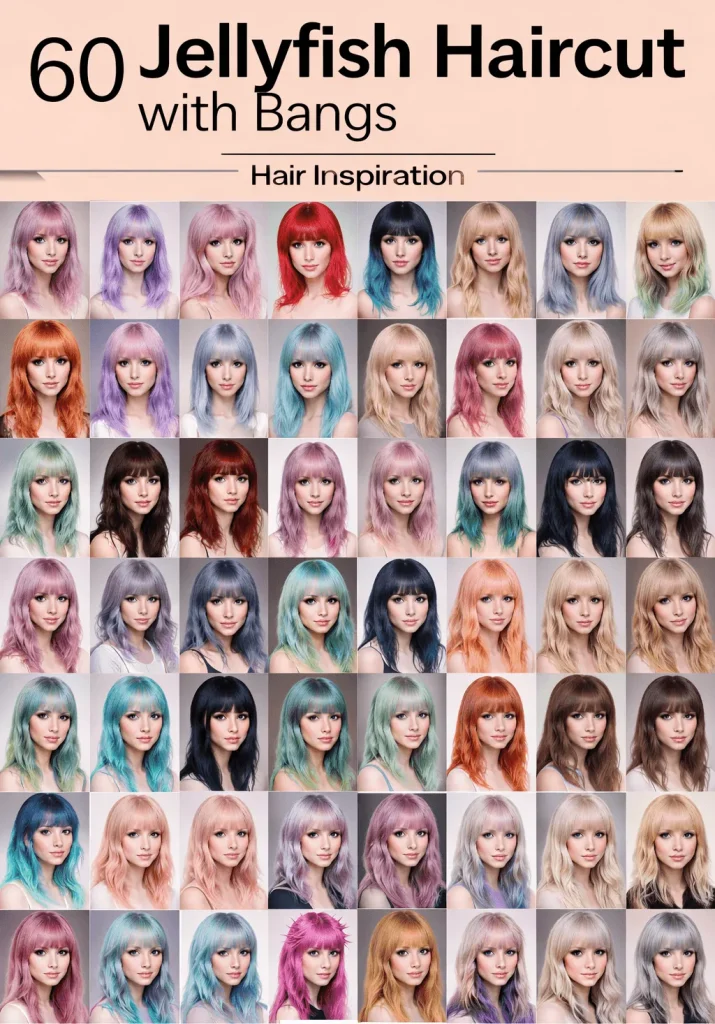 60 Jellyfish Haircut with Bangs