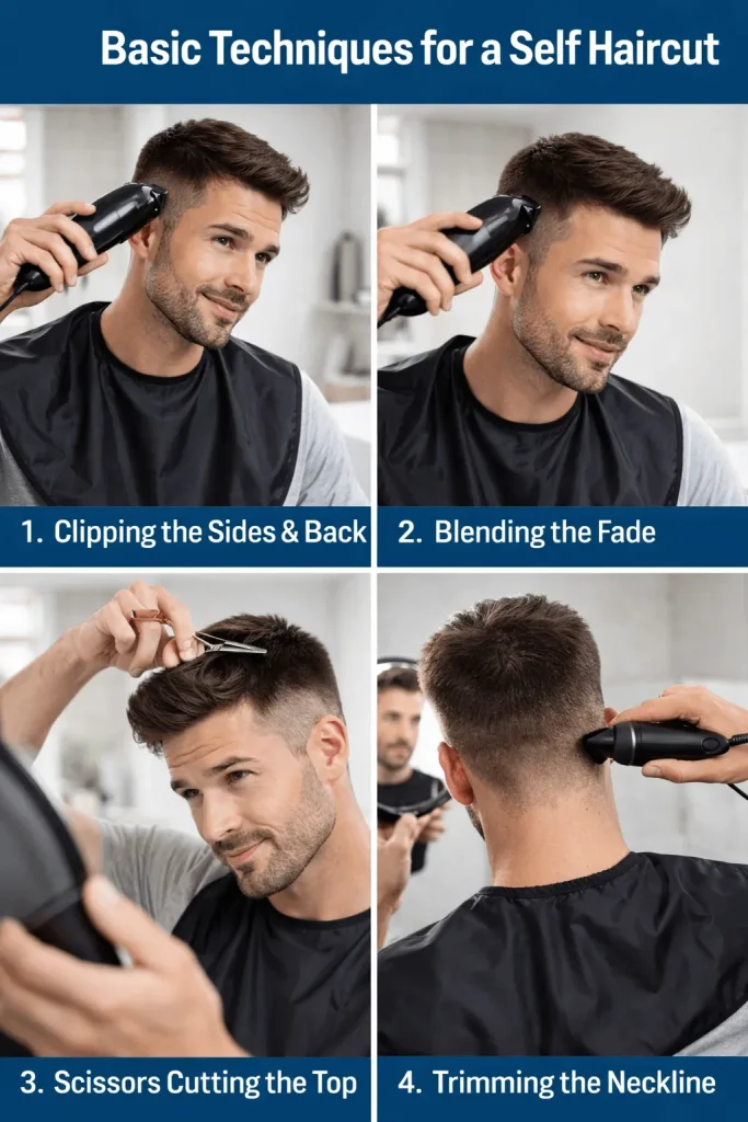 Basic Techniques for a Self Haircut