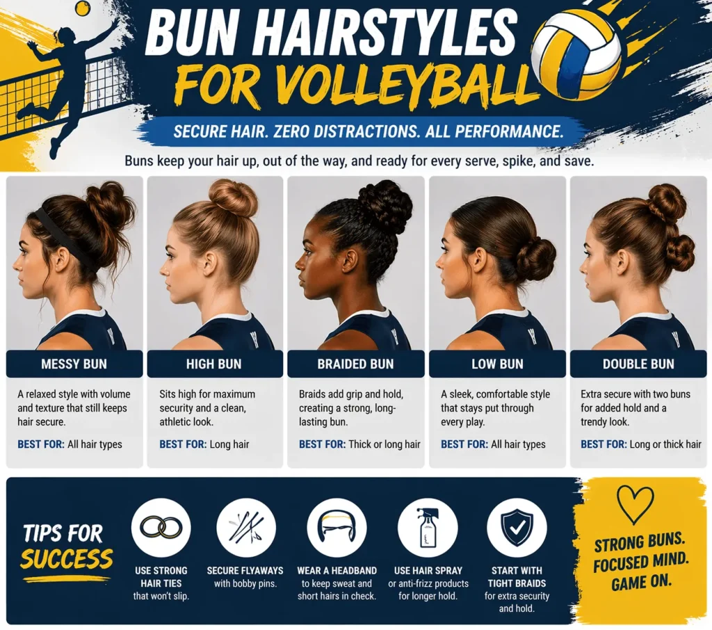 Bun Hairstyles for Volleyball