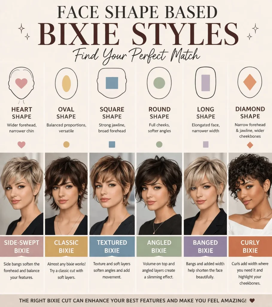 Face Shape Based Bixie Style