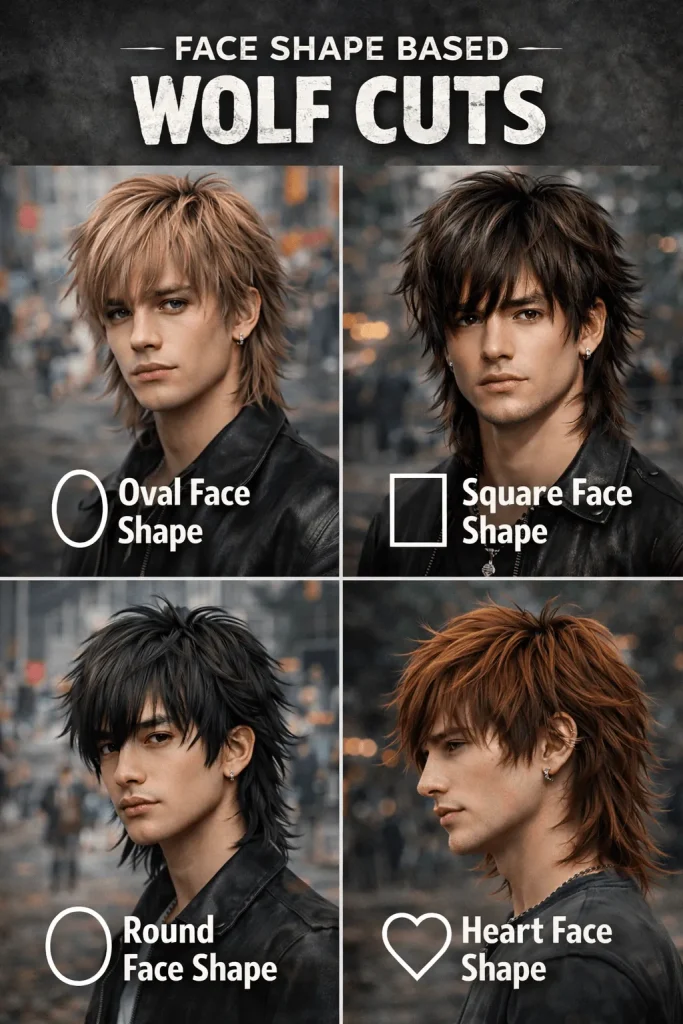 Face Shape Based Wolf Cuts